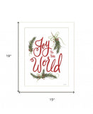 Joy to the World 2 White Framed Print Wall Art - Homeroots - Flyclothing LLC