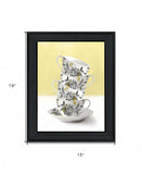 Time for Tea Yellow 2 Black Framed Print Wall Art - Homeroots - Flyclothing LLC