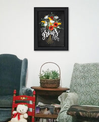 Love Grows Here 6 Black Framed Print Wall Art - Homeroots