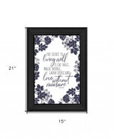 The Secret to Living Well 2 Black Framed Print Wall Art - Homeroots - Flyclothing LLC