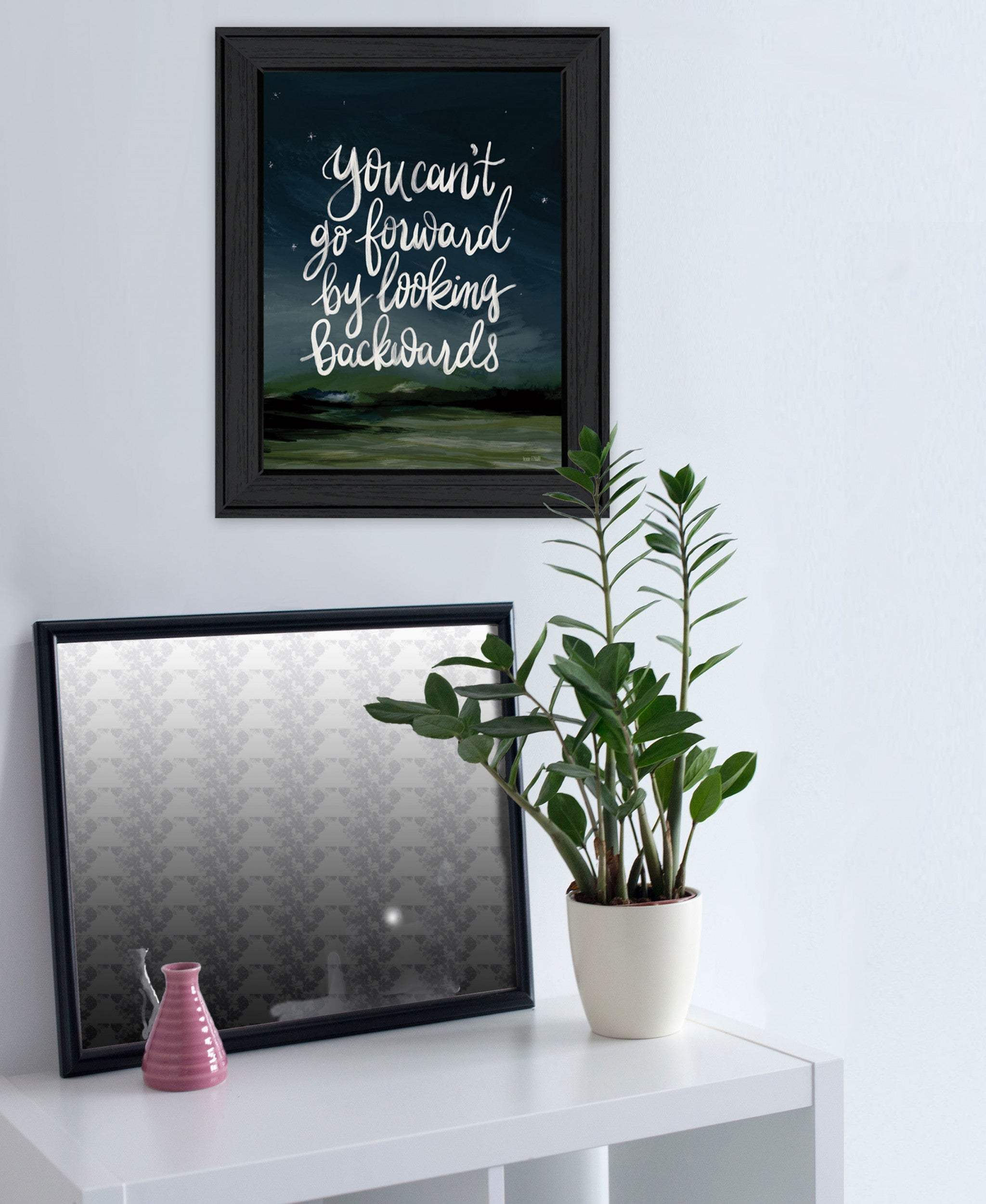 Go Forwards not Backwards 2 Black Framed Print Wall Art - Homeroots - Flyclothing LLC