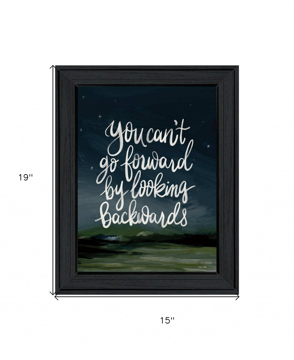 Go Forwards not Backwards 2 Black Framed Print Wall Art - Homeroots - Flyclothing LLC