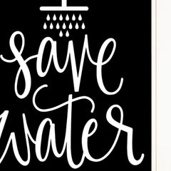 Shower Together 1 White Framed Print Wall Art