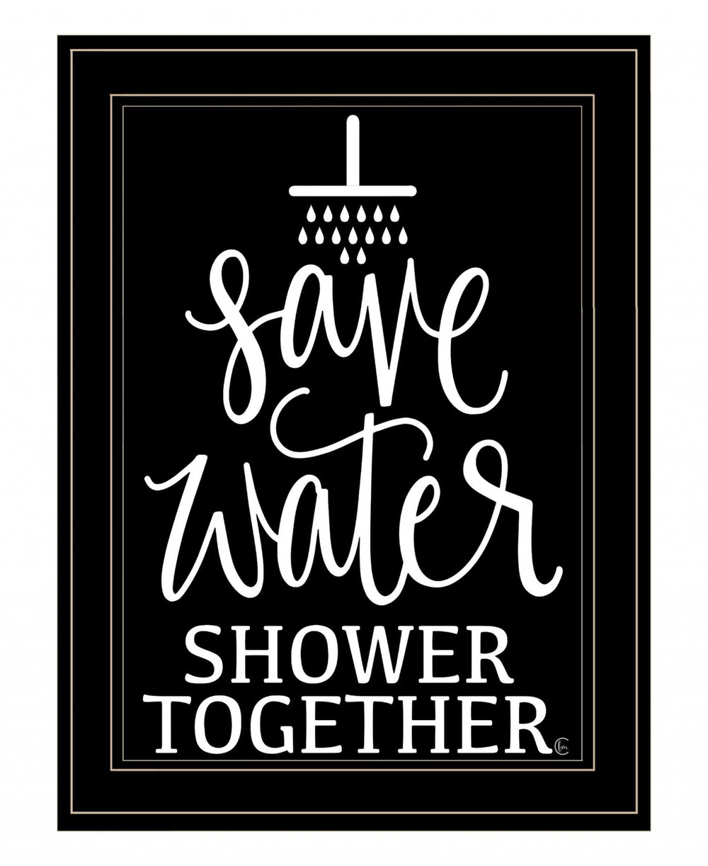 Shower Together 2 Black Framed Print Wall Art - Homeroots - Flyclothing LLC