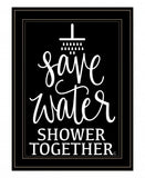 Shower Together 2 Black Framed Print Wall Art - Homeroots