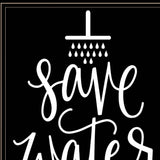 Shower Together 2 Black Framed Print Wall Art - Homeroots - Flyclothing LLC
