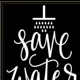 Shower Together 2 Black Framed Print Wall Art - Homeroots