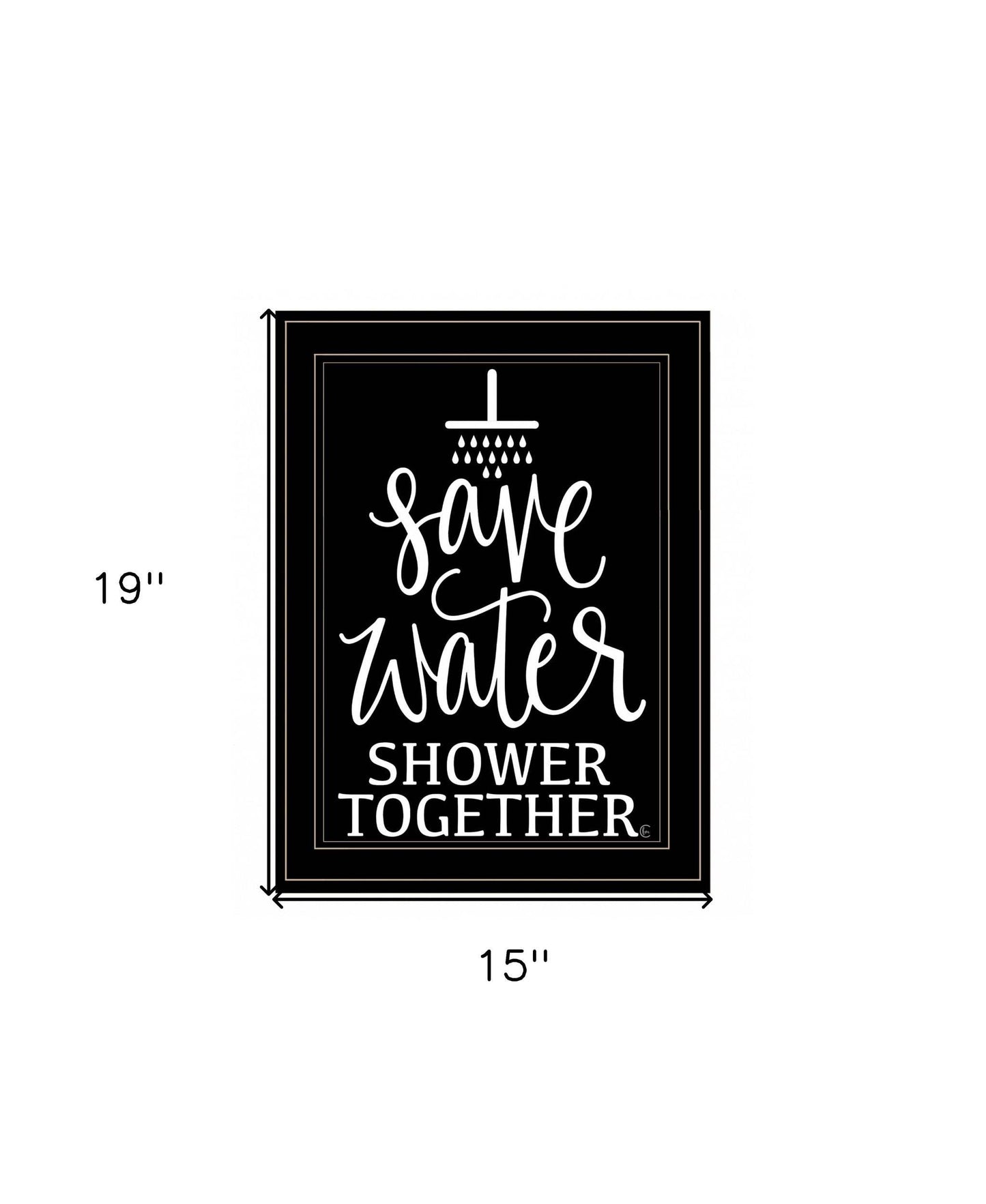 Shower Together 2 Black Framed Print Wall Art - Homeroots - Flyclothing LLC