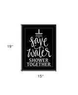 Shower Together 2 Black Framed Print Wall Art - Homeroots - Flyclothing LLC
