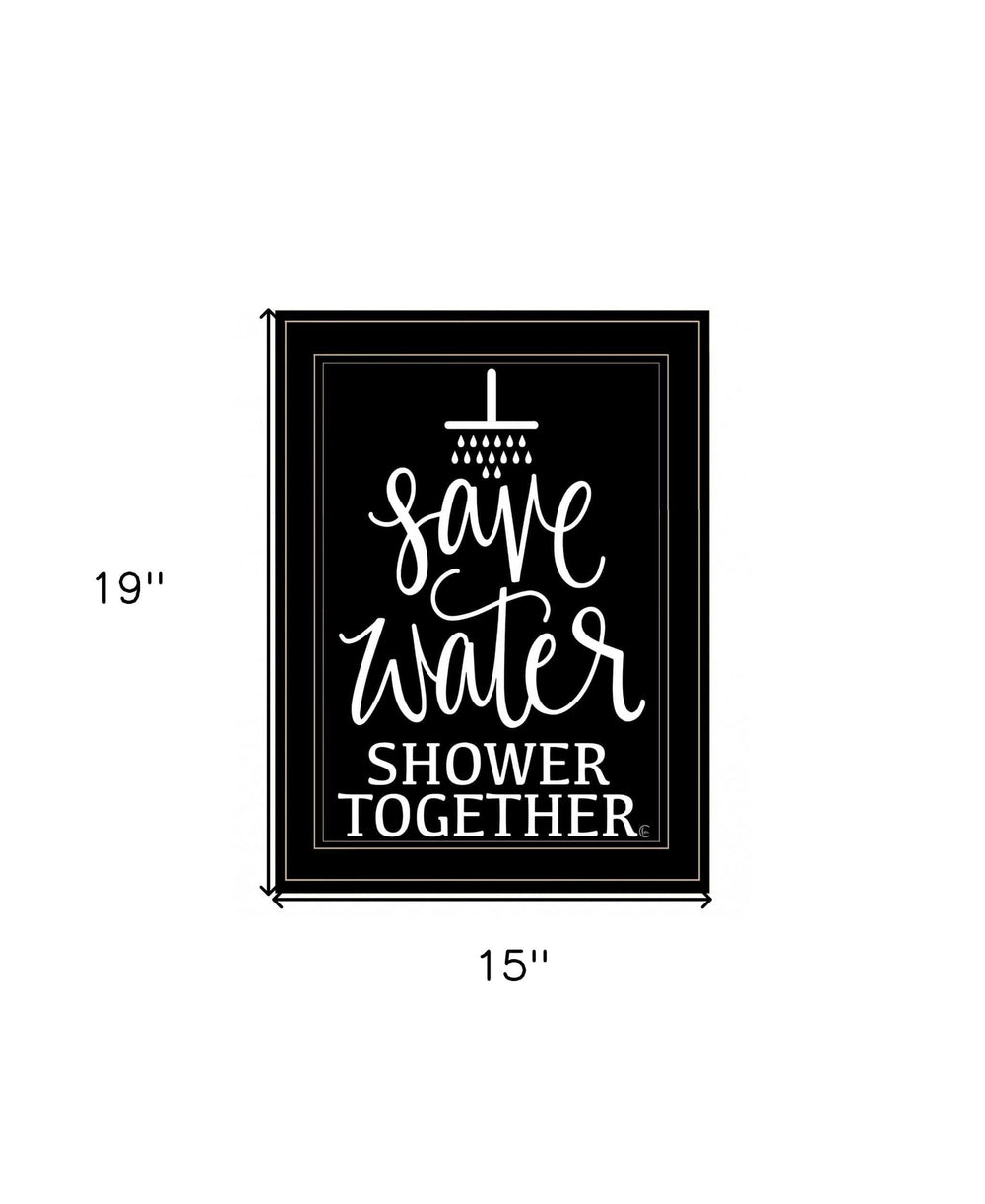 Shower Together 2 Black Framed Print Wall Art - Homeroots - Flyclothing LLC