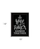Shower Together 2 Black Framed Print Wall Art - Homeroots - Flyclothing LLC