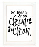 So Clean Clean 1 White Framed Print Bathroom Wall Art - Homeroots