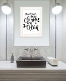 So Clean Clean 1 White Framed Print Bathroom Wall Art - Homeroots - Flyclothing LLC