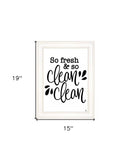 So Clean Clean 1 White Framed Print Bathroom Wall Art - Homeroots - Flyclothing LLC
