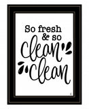 So Clean Clean 2 Black Framed Print Bathroom Wall Art - Homeroots