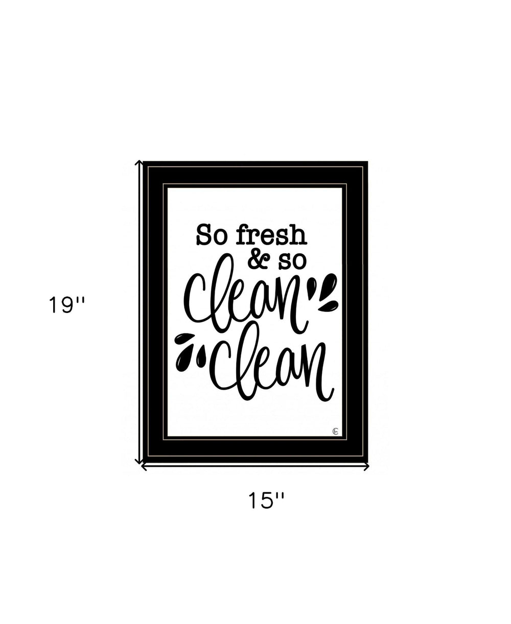 So Clean Clean 2 Black Framed Print Bathroom Wall Art - Homeroots - Flyclothing LLC