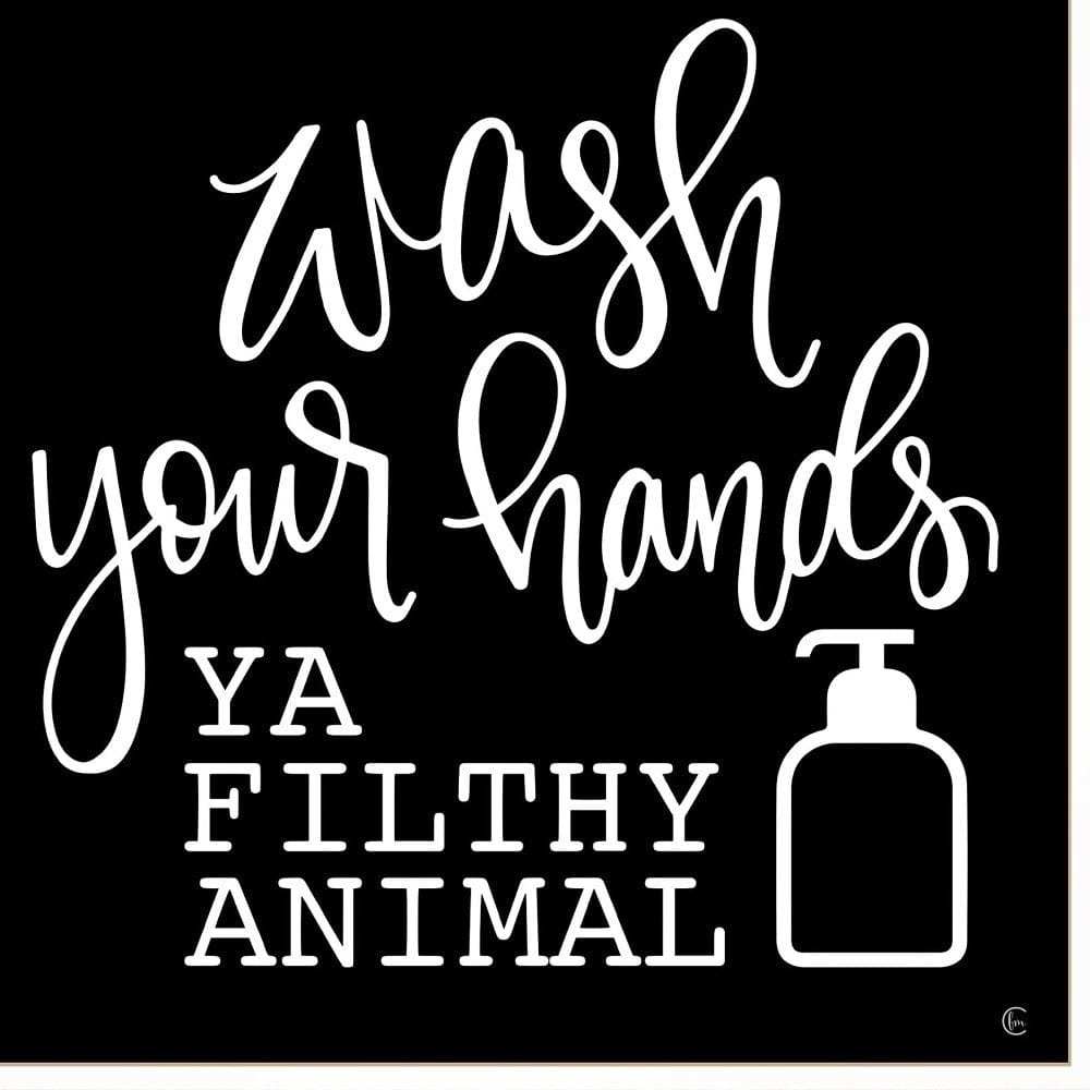 Wash Your Hands 1 White Framed Print Bathroom Wall Art - Homeroots - Flyclothing LLC