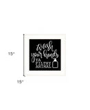 Wash Your Hands 1 White Framed Print Bathroom Wall Art - Homeroots - Flyclothing LLC