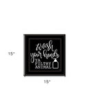 Wash Your Hands 2 Black Framed Print Bathroom Wall Art - Homeroots - Flyclothing LLC