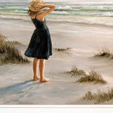 Black Dress 1 White Framed Print Wall Art - Homeroots