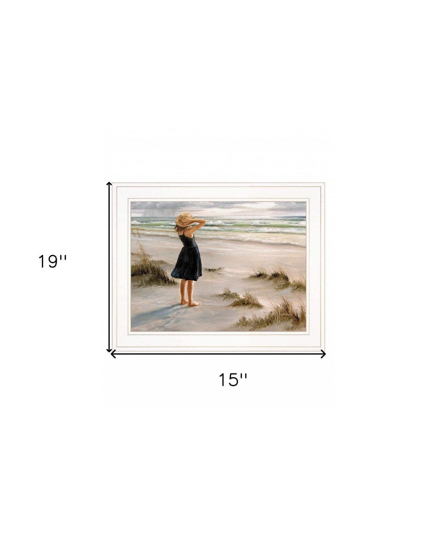 Black Dress 1 White Framed Print Wall Art - Homeroots - Flyclothing LLC