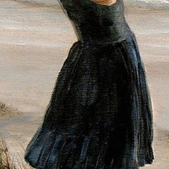Black Dress 1 White Framed Print Wall Art - Homeroots
