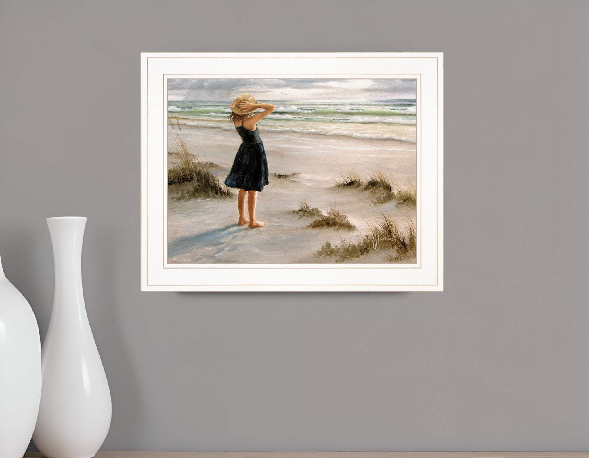 Black Dress 1 White Framed Print Wall Art - Homeroots - Flyclothing LLC
