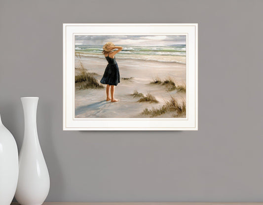 Black Dress 1 White Framed Print Wall Art - Homeroots