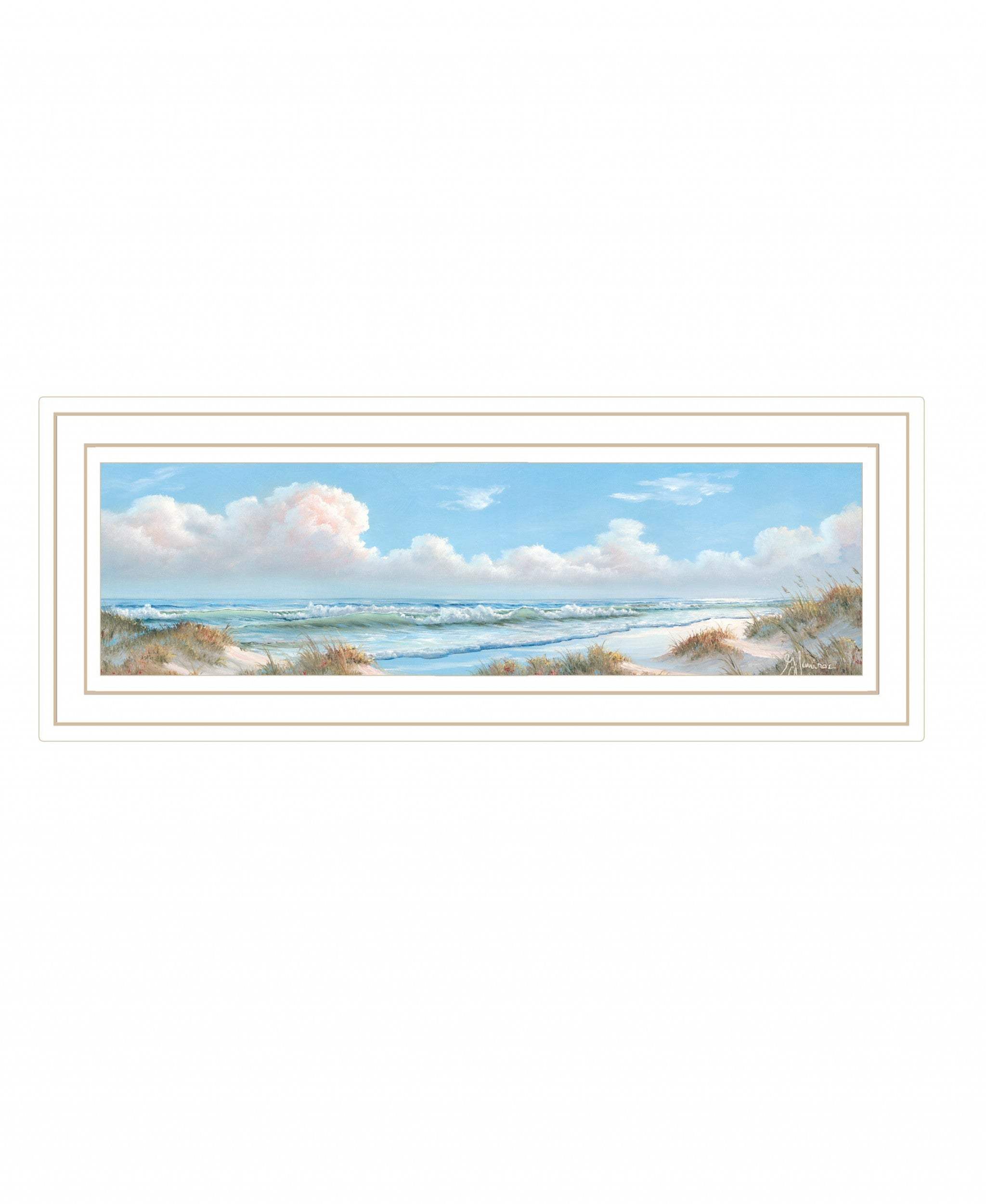 Seascape I 1 White Framed Print Wall Art - Homeroots - Flyclothing LLC