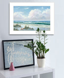 Beach 6 White Framed Print Wall Art - Homeroots