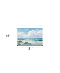 Beach 6 White Framed Print Wall Art - Homeroots