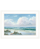 Beach 7 White Framed Print Wall Art - Homeroots