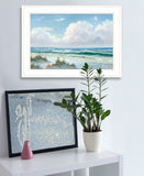 Beach 7 White Framed Print Wall Art - Homeroots