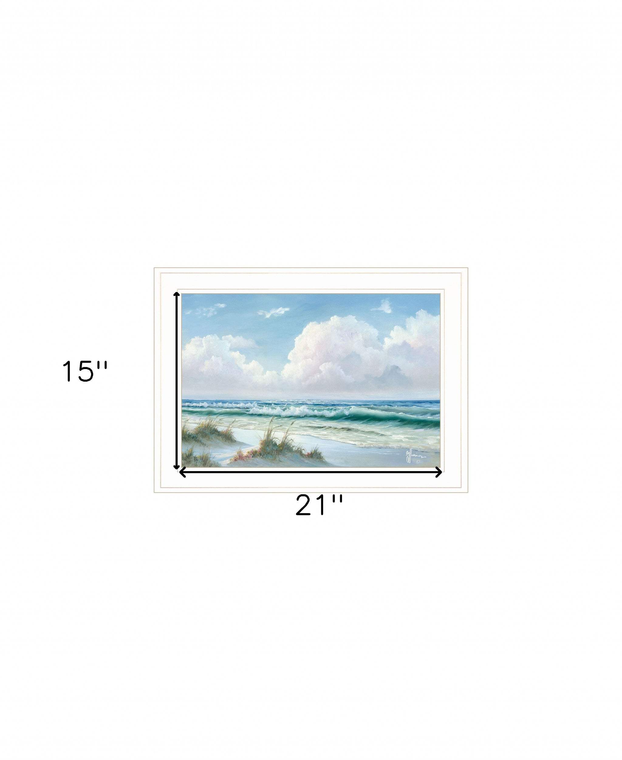 Beach 7 White Framed Print Wall Art - Homeroots - Flyclothing LLC