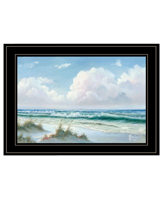 Beach 8 Black Framed Print Wall Art - Homeroots