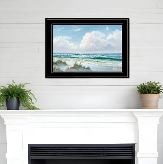 Beach 8 Black Framed Print Wall Art - Homeroots