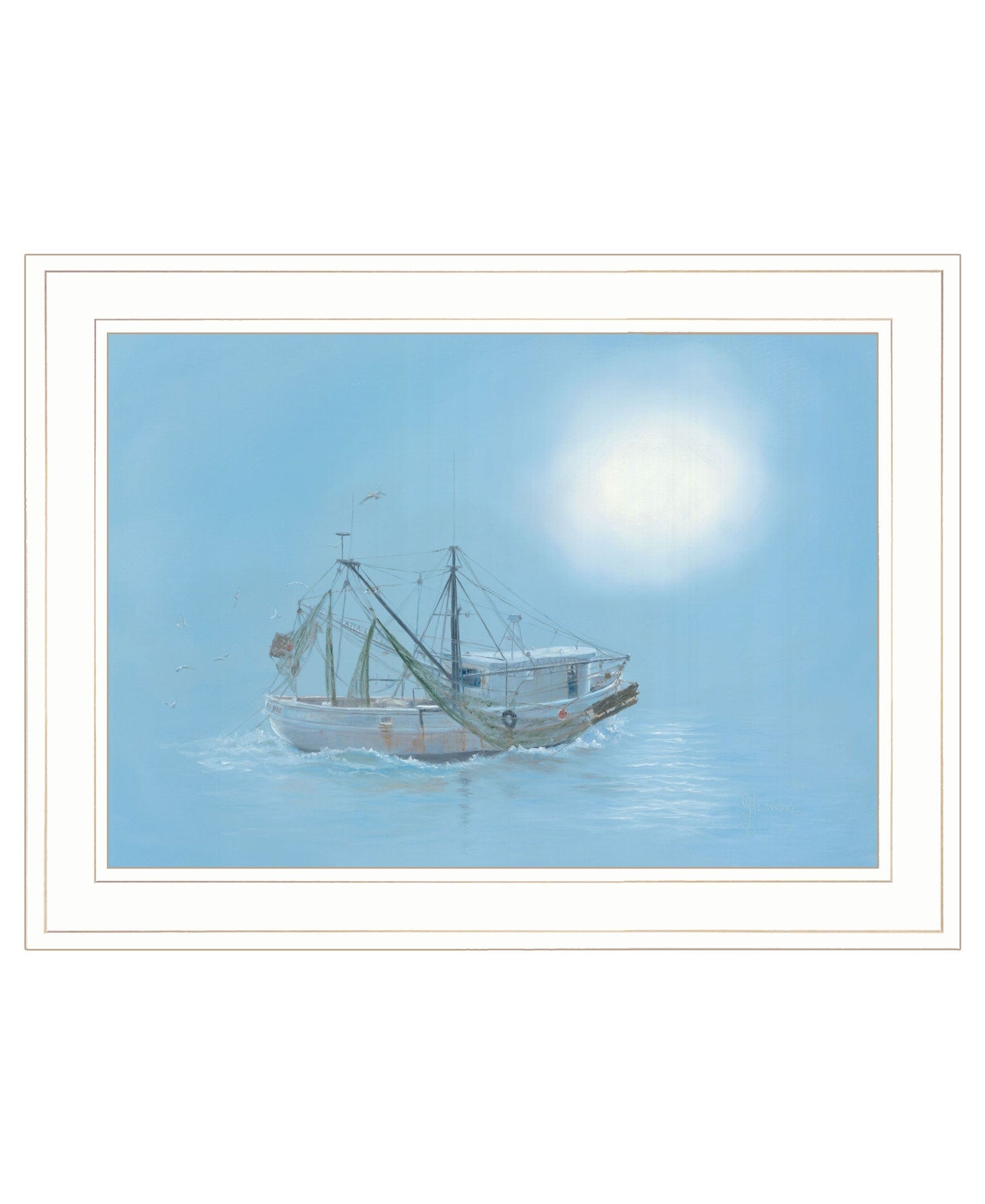 Misty Morning 1 White Framed Print Wall Art - Homeroots
