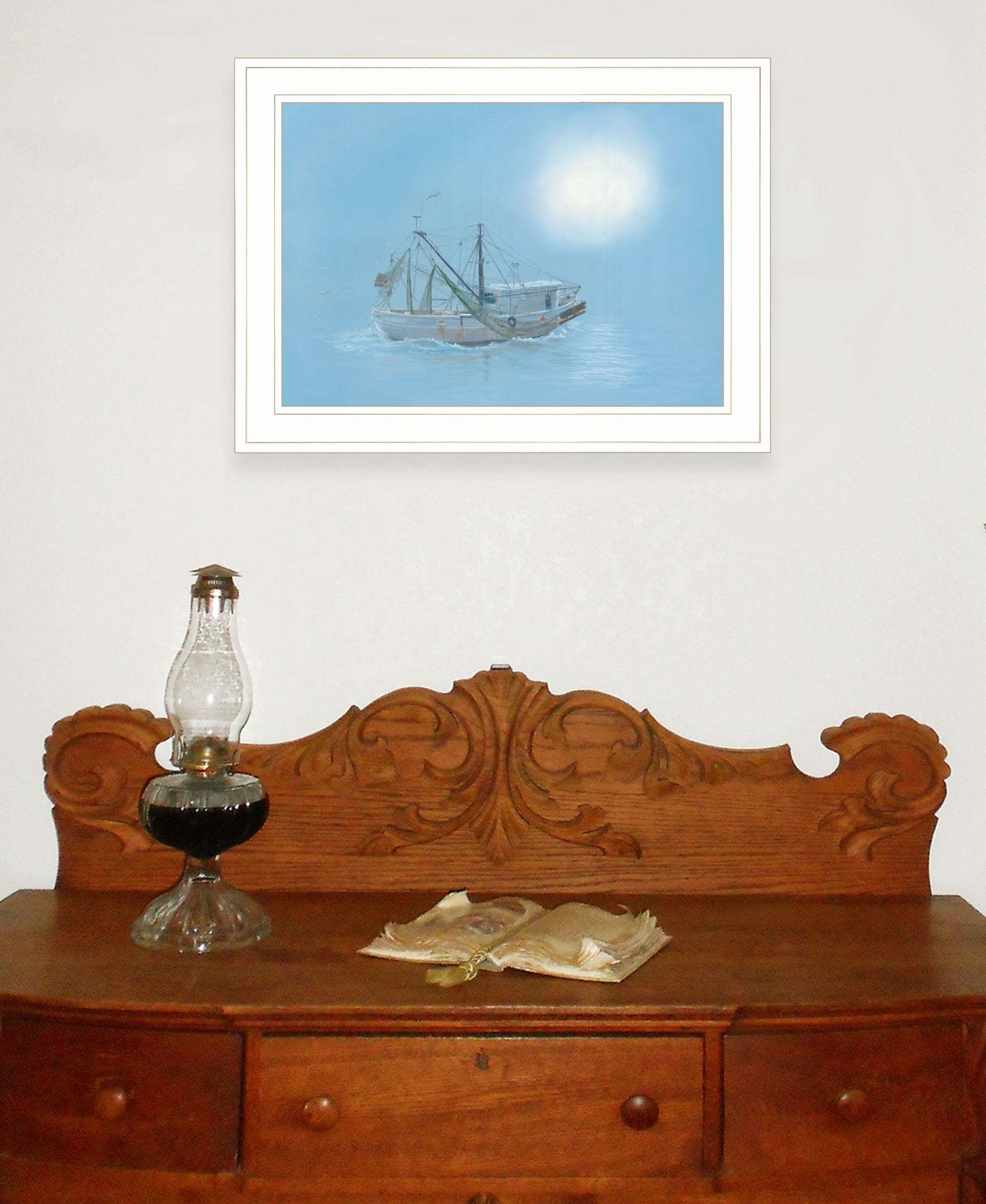 Misty Morning 1 White Framed Print Wall Art - Homeroots - Flyclothing LLC