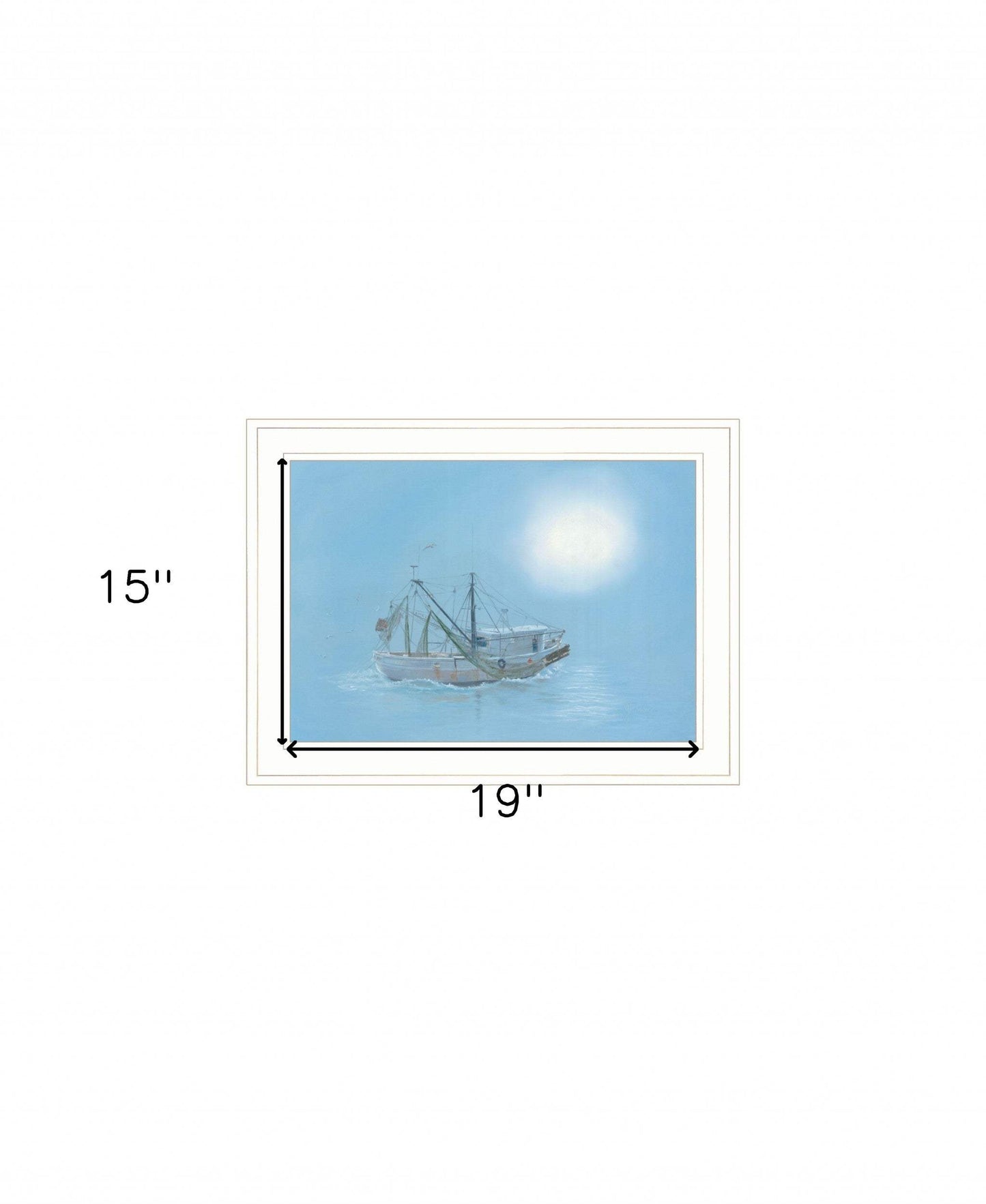 Misty Morning 1 White Framed Print Wall Art - Homeroots - Flyclothing LLC