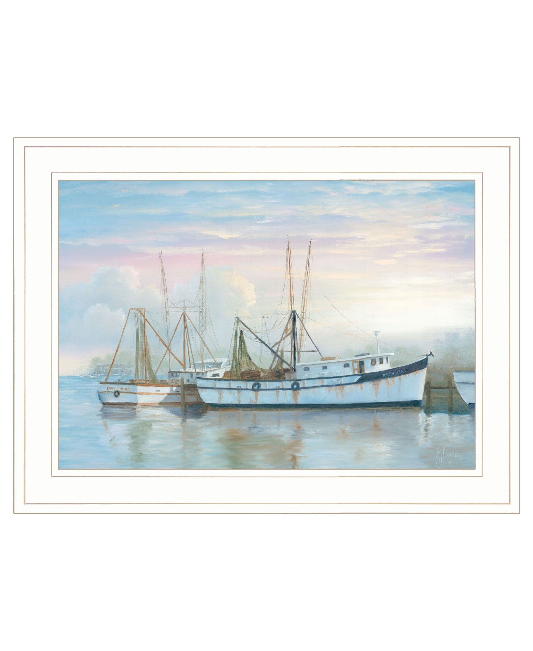 North Star at Rest 1 White Framed Print Wall Art - Homeroots