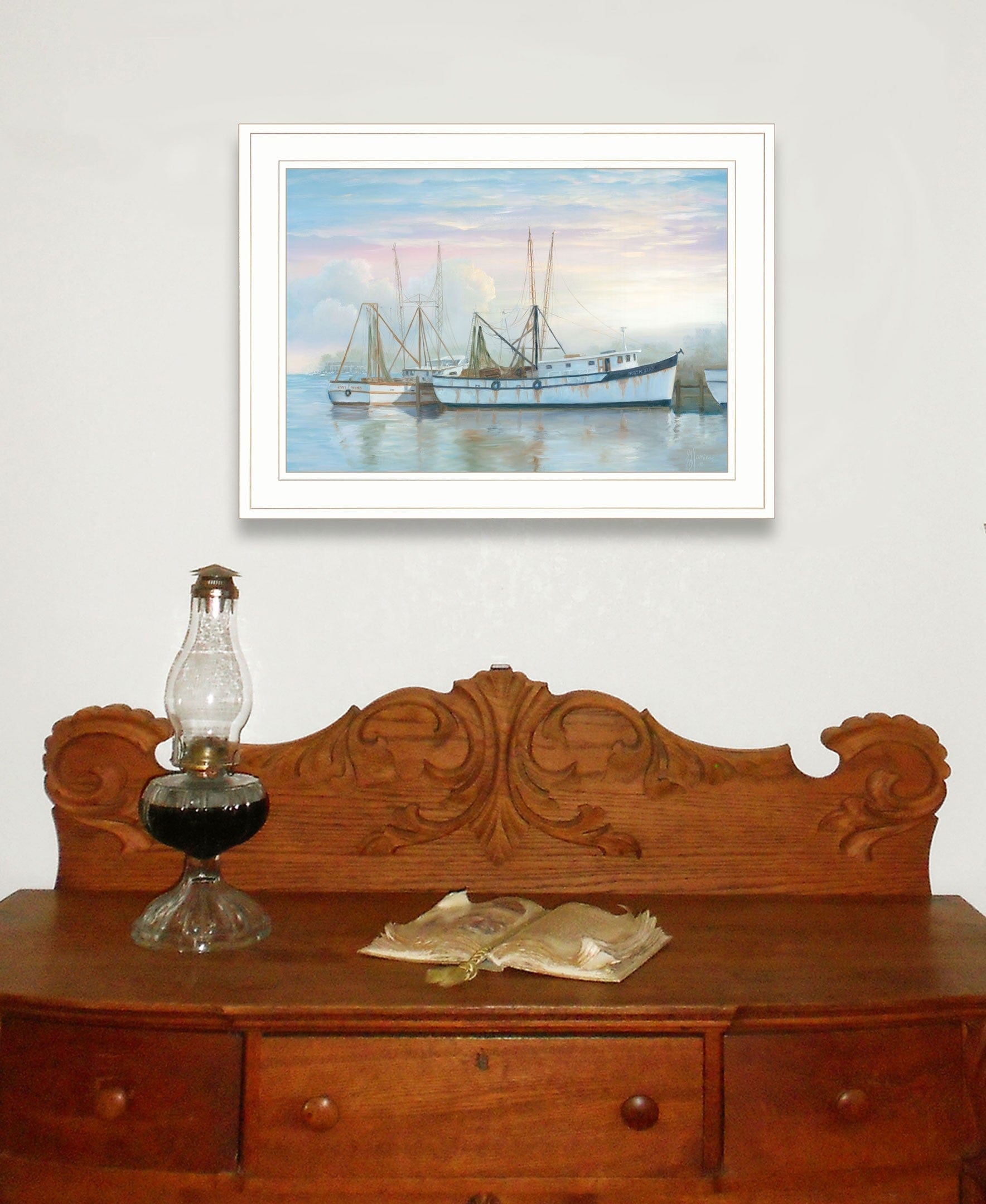 North Star at Rest 1 White Framed Print Wall Art - Homeroots