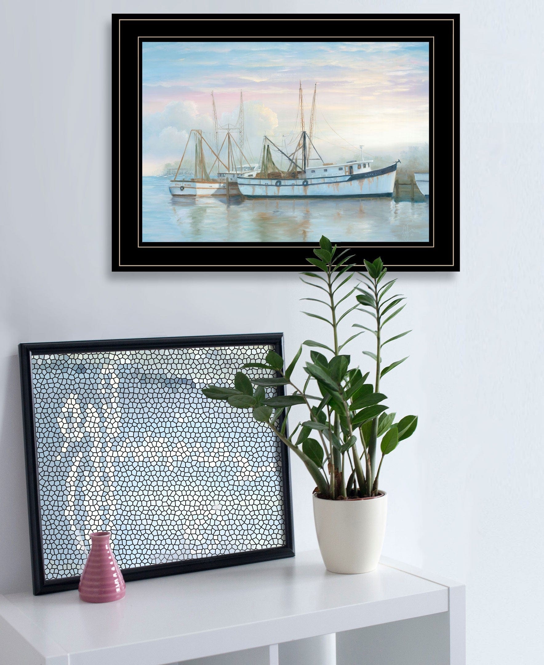 North Star at Rest 2 Black Framed Print Wall Art - Homeroots