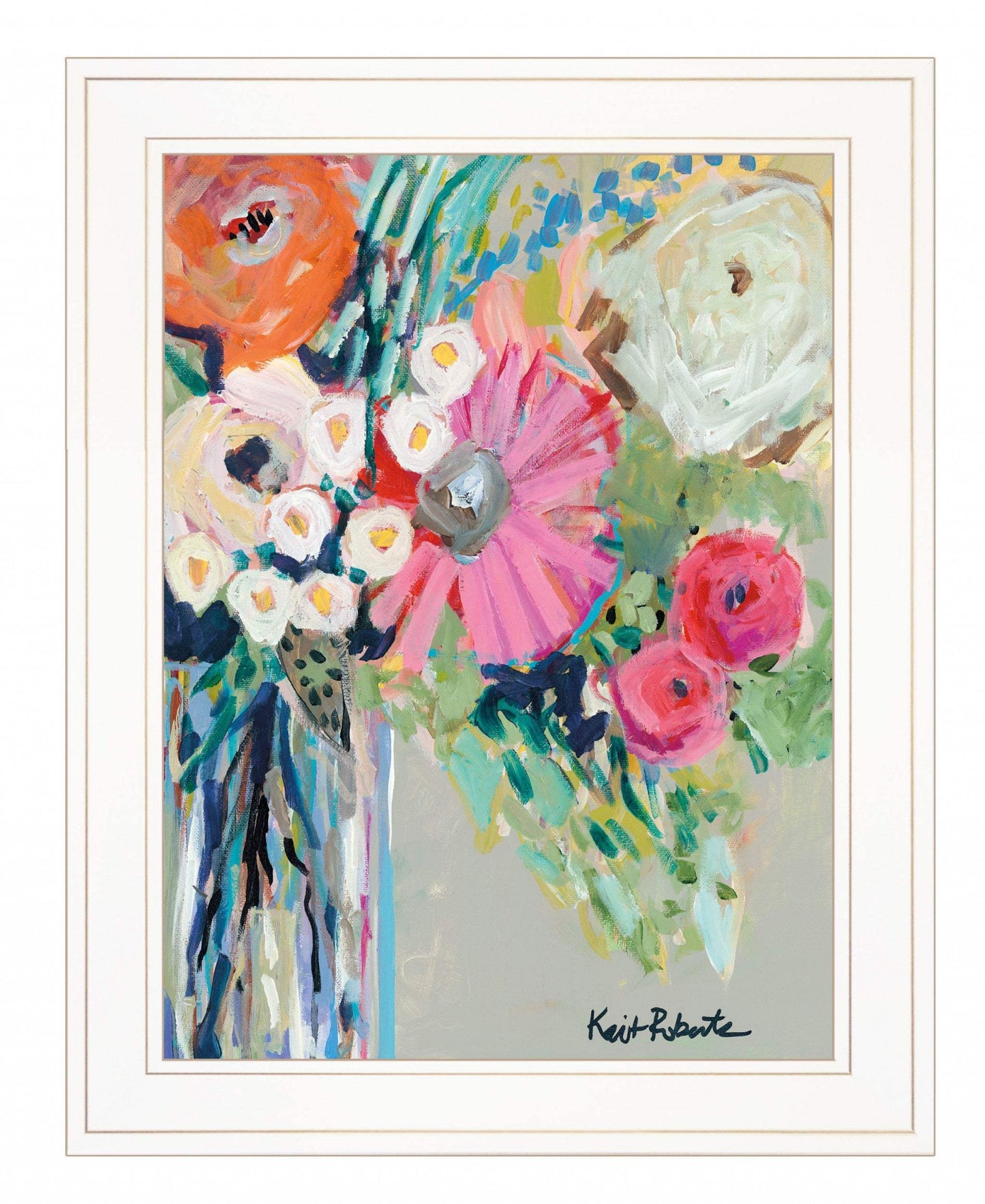 From Mrs Hazels Garden 1 White Framed Print Wall Art - Homeroots - Flyclothing LLC