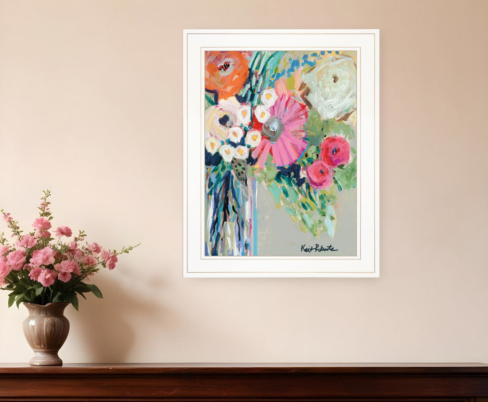 From Mrs Hazels Garden 1 White Framed Print Wall Art - Homeroots