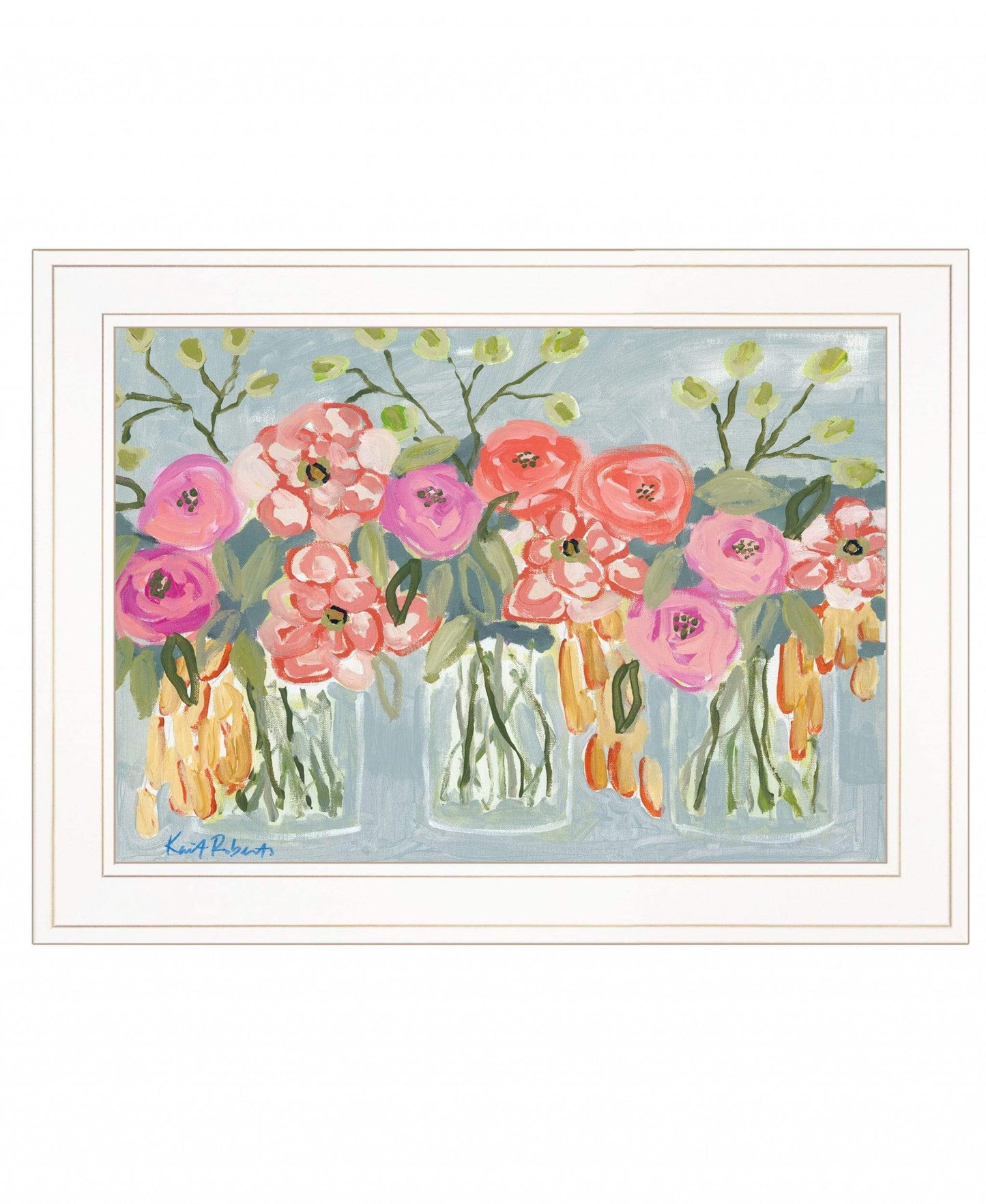 Threes A Charm 2 White Framed Print Wall Art - Homeroots - Flyclothing LLC