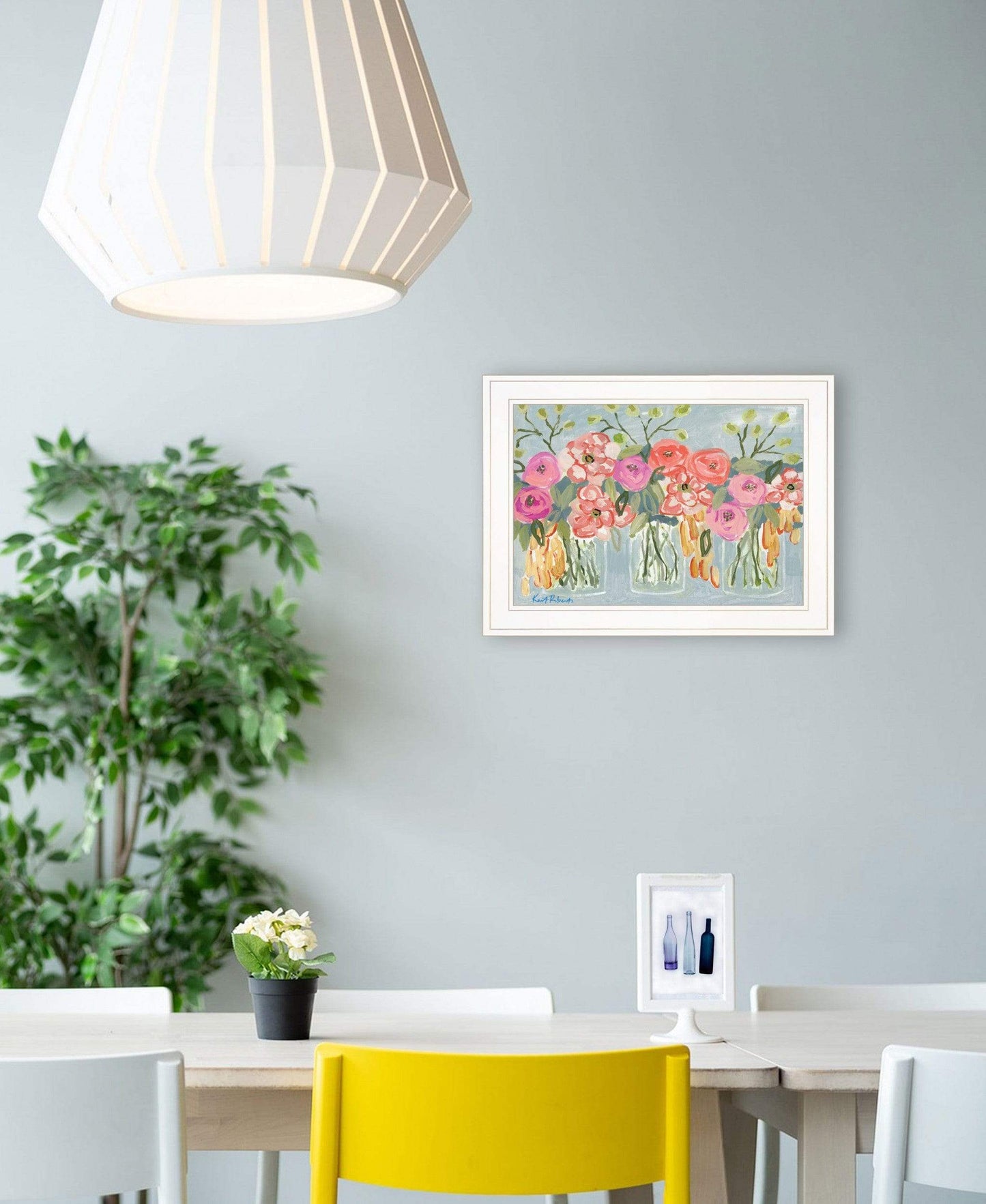 Threes A Charm 2 White Framed Print Wall Art - Homeroots - Flyclothing LLC