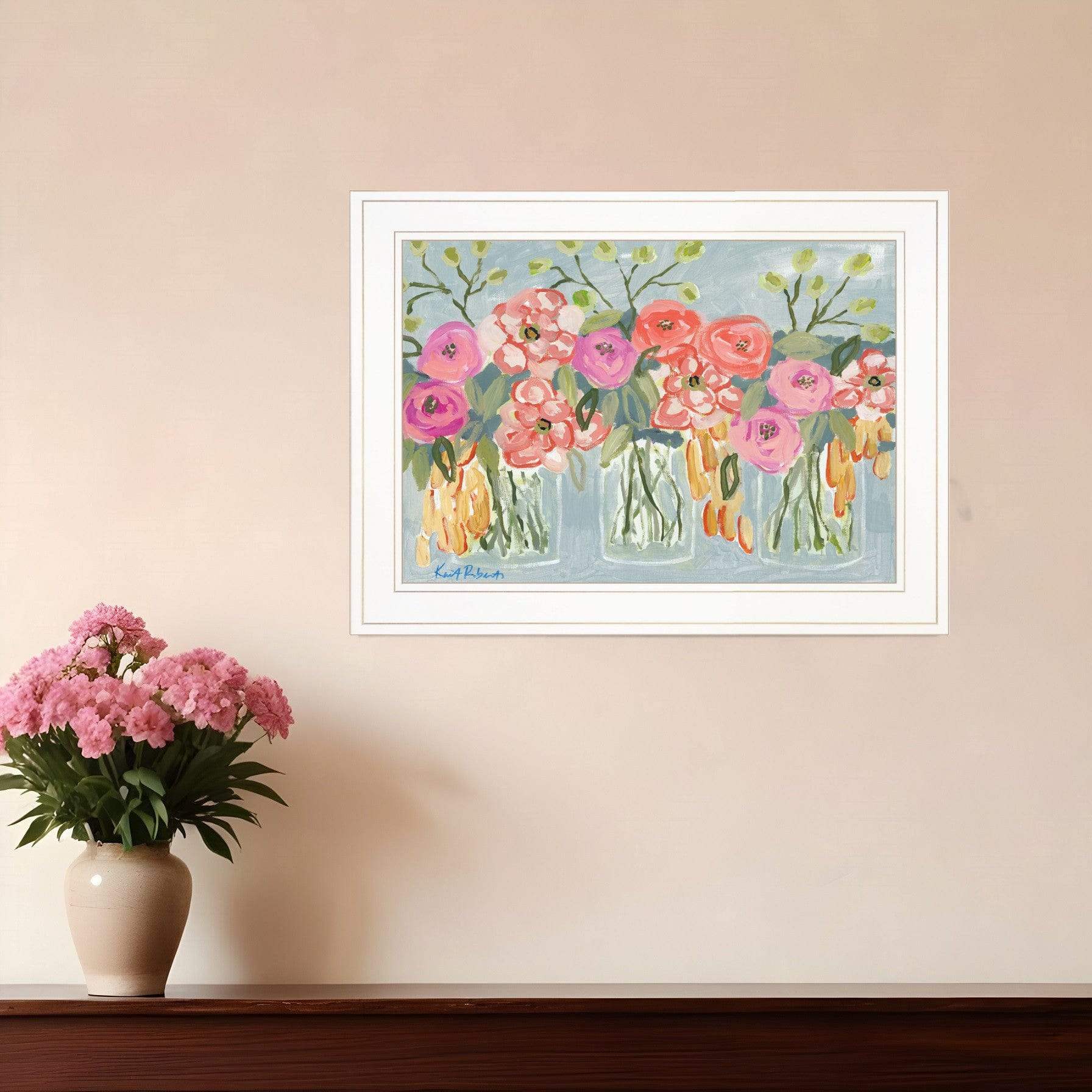 Threes A Charm 2 White Framed Print Wall Art - Homeroots - Flyclothing LLC