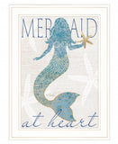 Mermaid at Heart 1 White Framed Print Wall Art - Homeroots