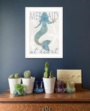 Mermaid at Heart 1 White Framed Print Wall Art - Homeroots