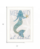 Mermaid at Heart 1 White Framed Print Wall Art - Homeroots - Flyclothing LLC